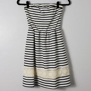 White Strapless Tube A-Line Dress